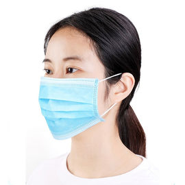 सांस डिस्पोजेबल ब्लू इयरलूप फेस मास्क 3-लेयर निस्पंदन कम संक्रमण आपूर्तिकर्ता